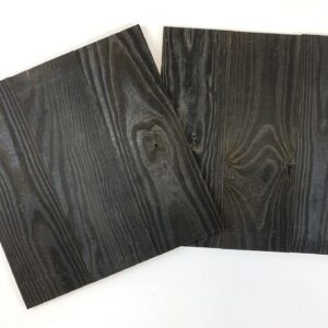 Set of Two Black Rustic Wood Wall Art Hanging Panels