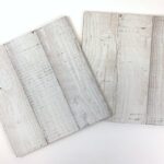 Set of Two Whitewash Rustic Wood Wall Art Hanging Panels