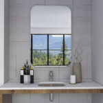 Modern Curved Corner Wall Mirror