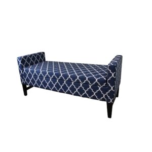 Beige Nailhead Storage Bench Ottoman Four Piece Set