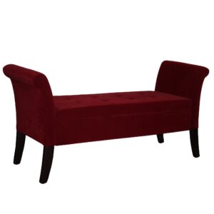 Dark Grey Faux Leather Bench