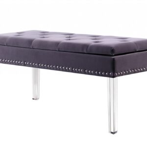 Classic Ivory and Dark Brown Crescent Shaped Bench