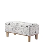 Black and White Postcard and Natural Bench with Tray