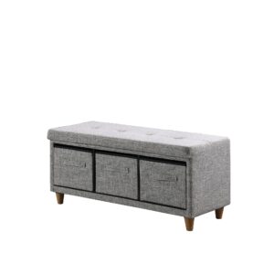 36" Contemporary Black Leather Loveseat