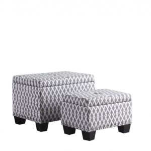 White Platform King Bed with Two Nightstands