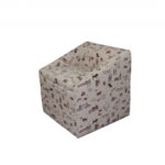 21″ Modern Beige Whimsical Cats in London Cubed Accent Storage Chair