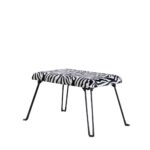 24″ Faux Zebra Microfiber Folding Bench