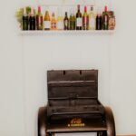 Retro Black Metal Delivery Box Accent Side Table