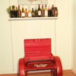 Retro Red Metal Delivery Box Accent Side Table