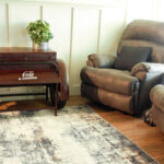 Retro Maroon Metal Delivery Box Accent Side Table