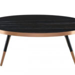 Modern Large Black and Gold Ceramic Coffee Table