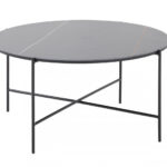 Modern Black Ceramic Round Coffee Table