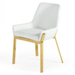 White Gold Dining Chair