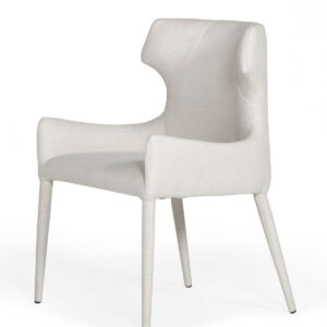 46" x 38" x 81" Beige Cappuccino Foam Particle Board Solid Wood Linen  Dining Chairs 2pcs