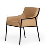 Tan Suede Dining Chair