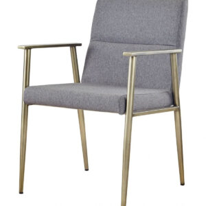 26" Transitional Grey Faux Leather Stainless Steel Swivel Bar Stool