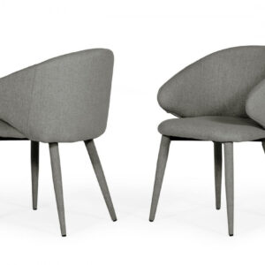 26" Transitional Grey Faux Leather Stainless Steel Swivel Bar Stool