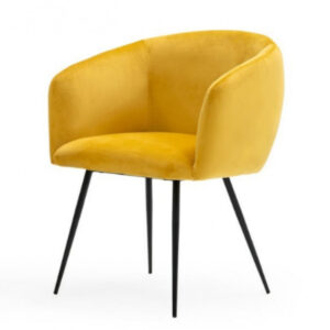 31" Black and Natural Oak Low Seat Modern Armchair