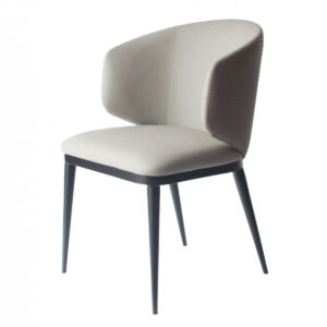 46" x 38" x 81" Beige Cappuccino Foam Particle Board Solid Wood Linen  Dining Chairs 2pcs