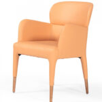Peach Rosegold Dining Chair