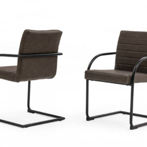 Set of Two Blue Velvet Dining Chairs
