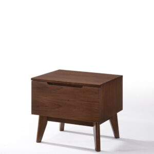Gray Century Modern Wood 2 Drawer Nightstand
