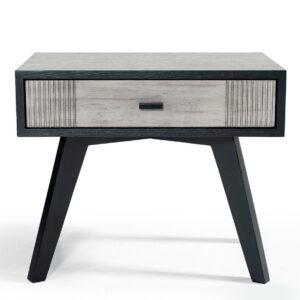 27 X 20 X 23 White Chrome Nightstand
