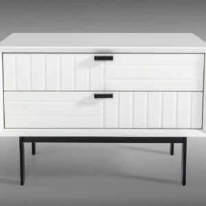 White Tall Pantry Cabinet with Two Storage Shelves