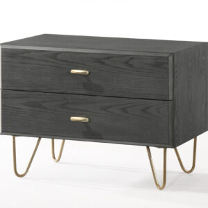 27 X 20 X 23 White Chrome Nightstand