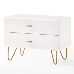 Classic White Three Drawer Nightstand