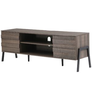 Flair 64" White Mid Century Mod TV Console