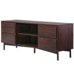 Walnut Brown Classic Wooden TV Stand