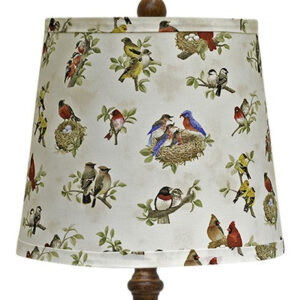 Black Candlestick Dandelion Shade Table Lamp