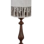 Brown Candlestick Forest Tree Shade Table Lamp