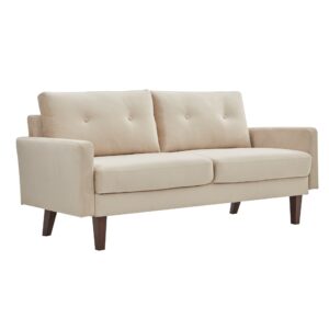 92" Lovely Light Grey Leather Sofa