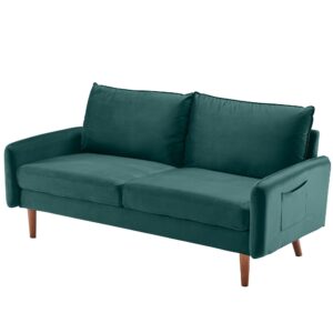 Modern Soft Brown Faux Leather Reclining Sofa