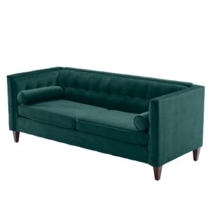 Modern Soft Brown Faux Leather Reclining Sofa