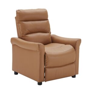 44" Brown Comfortable Leather Recliner Chair