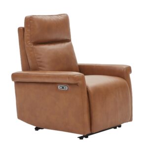 44" Brown Comfortable Leather Recliner Chair