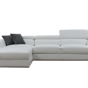 Contemporary Dove Gray Squared Edge Right Facing Sectional Sofa
