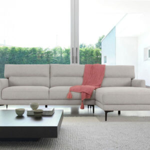 120" Modern Beige Fabric Sofa Set