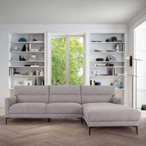120" Modern Beige Fabric Sofa Set