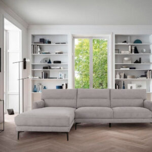 120" Modern Beige Fabric Sofa Set