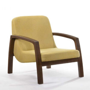 30” Gray Modern Faux Leather & Walnut Wood Swivel Bar Stool
