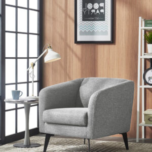 30" Chic Black Faux Leather with Black Finish Swivel Bar Stool