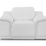 Mod Winter White Italian Leather Recliner Chair