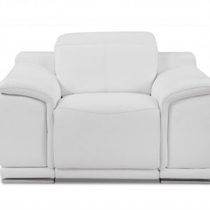 Mod Charcoal Gray Leather and Chrome Deco Accent Chair