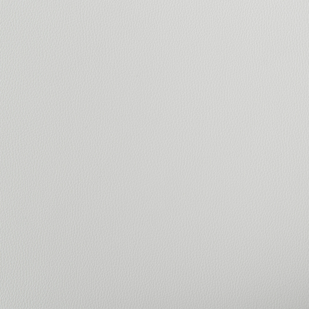 26" Mod White Faux Leather Silver Finish Swivel Bar Stool