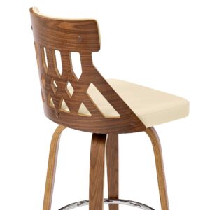 Set of Two Taper Black Faux Leather Counter Stools