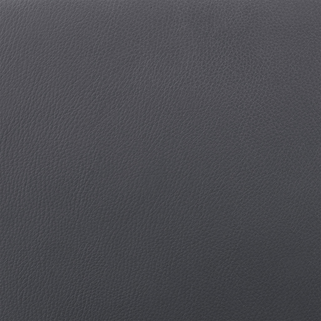 Gray Upholstered Black Base Adjustable Swivel Bar Stool